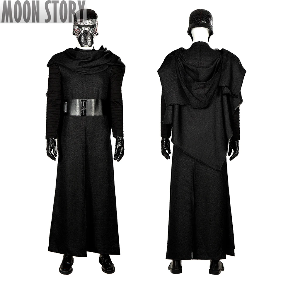 

Stars 7 Black Kylo Ren Cosplay Costume Adult Men Jedi Killer Costume Battle Suit with Cloak Helmet Halloween Party Outfits