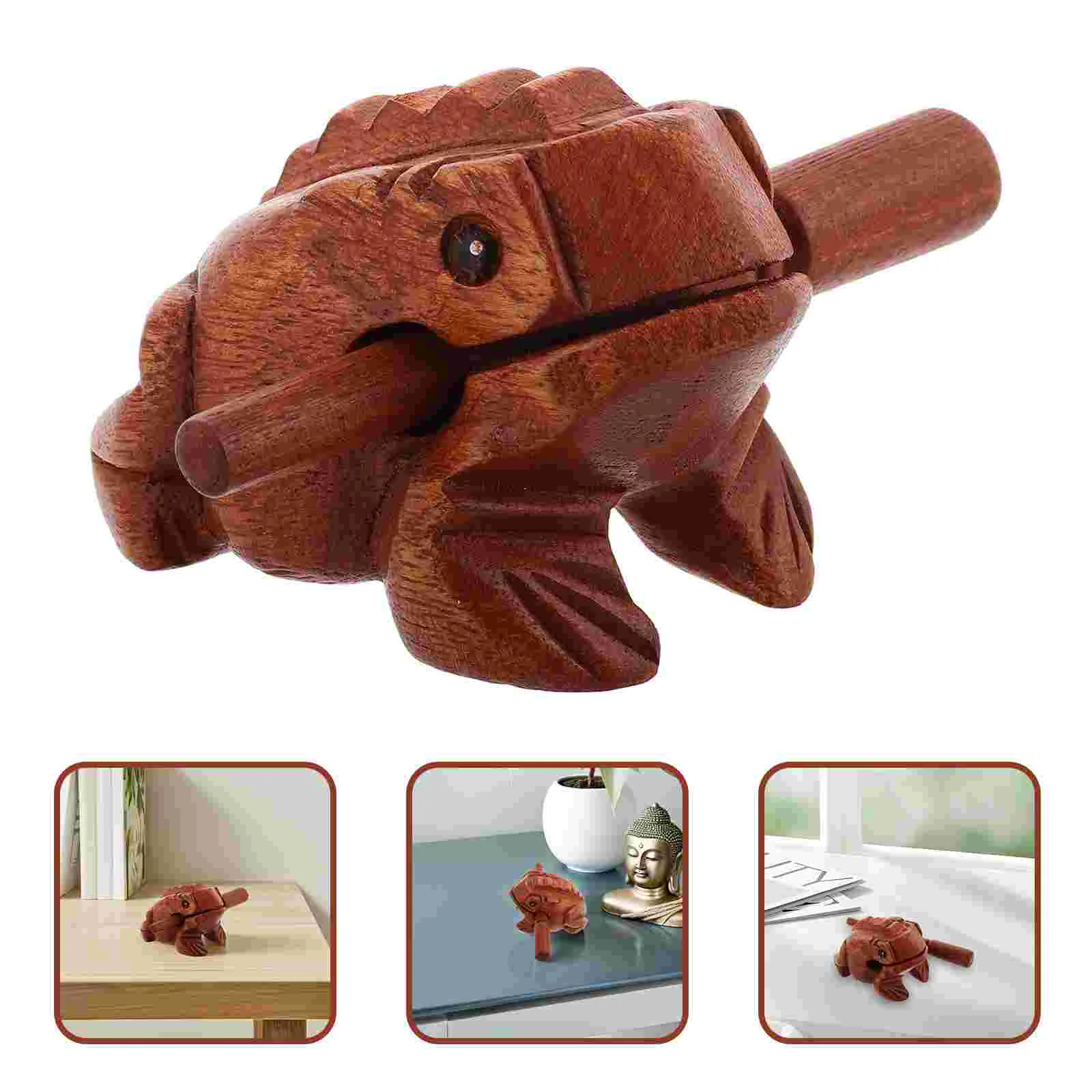 サウンドおもちゃ カエルメーカー 音楽リズムブロック 面白い楽器 ミニ ライトブラウン 子供用