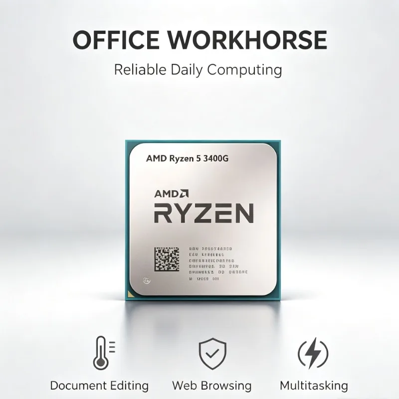 Processeur graphique intégré Ryzen 5 3400G AM4 CPU 12nm Zen+ Architecture avec carte graphique Radeon Vega 11