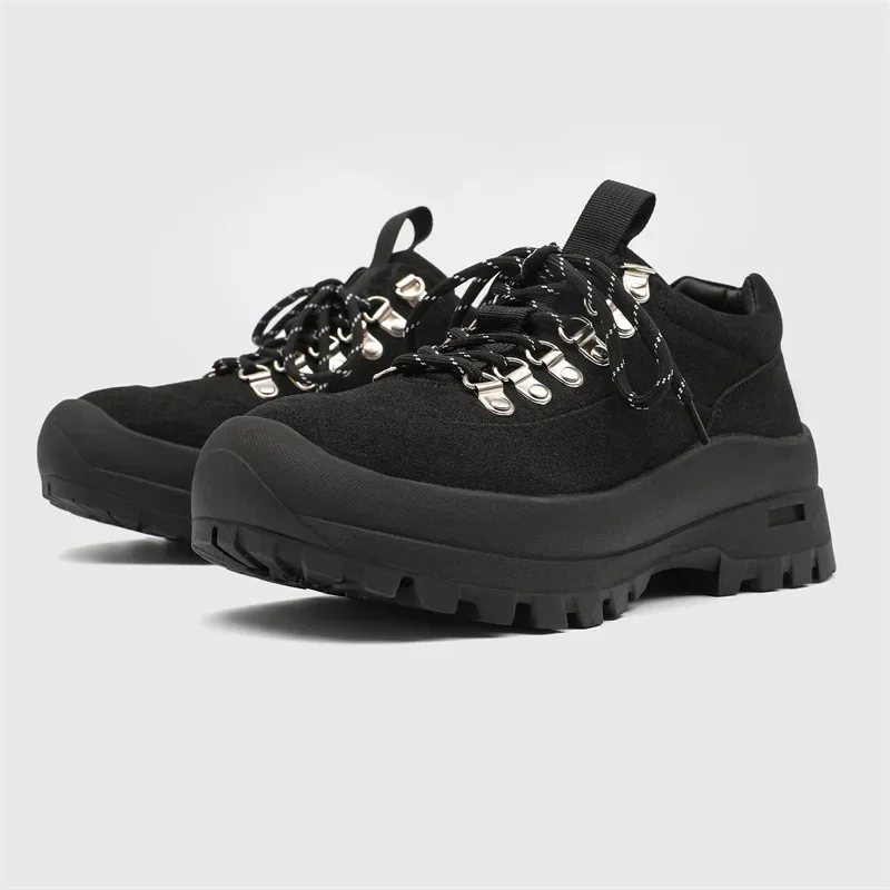 

2026 New Men Hiking Shoes Casual Versatile Sports Leather Sneakers for Men Lace-Up Rubber Men Shoes Zapatos Para Hombre