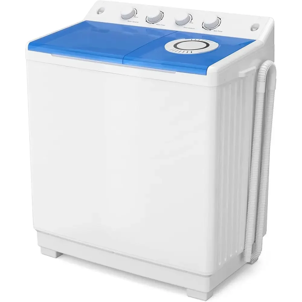 Compact 48-Pound Washer for Travel, Versatile 30-Pound Washer and 18-Pound Dryer Combo, Portable Laundry Solutions for Dorms and