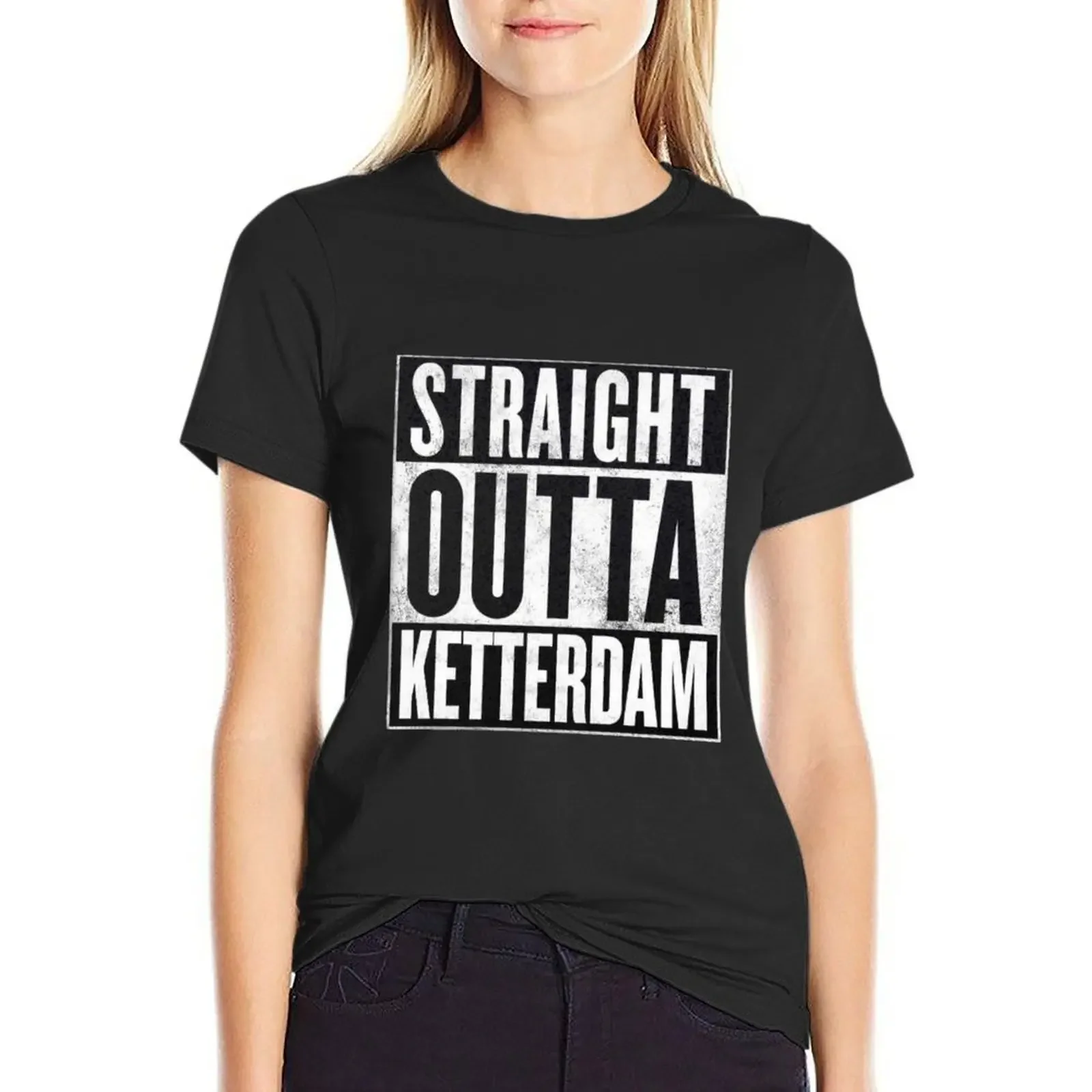 

Straight Outta Ketterdam T-Shirt korean fashion hippie clothes cat shirts for Women