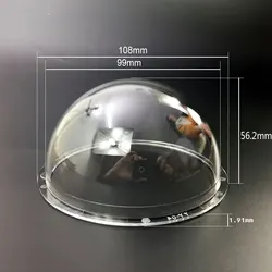 4 Inch Indoor/Outdoor Waterproof PC Clear Ball Cover Heightened Surveillance Security CCTV Camera Dome Protective Housing