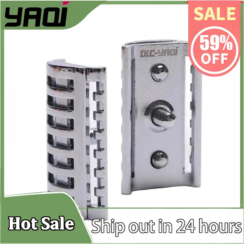 

YAQI Chrome Color KNIGHT-HELMET Safety Razor Head with 1.65mm Blade Gap Premium Precision Shaving Tool（27g）