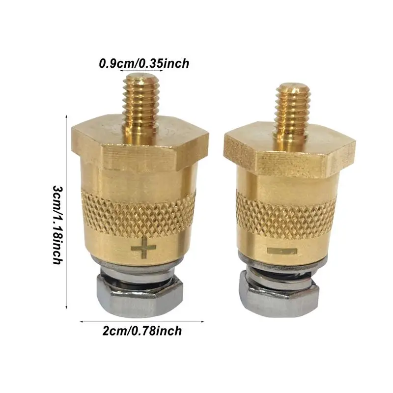 Battery Stud To Post Adapter Versatile Threaded Terminal Stud End M8 Thread Brass Side Post Wear-Resistant Standard Side Post