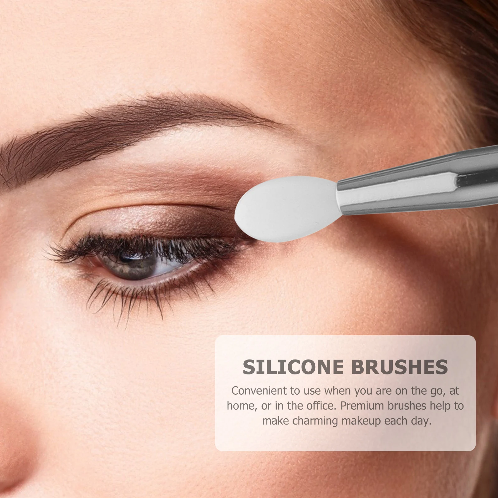 

3Pcs Silicone Makeup Applicators for Face Eye Lip Fluid Resistant Surface Reduces Waste Ideal for Cream Home