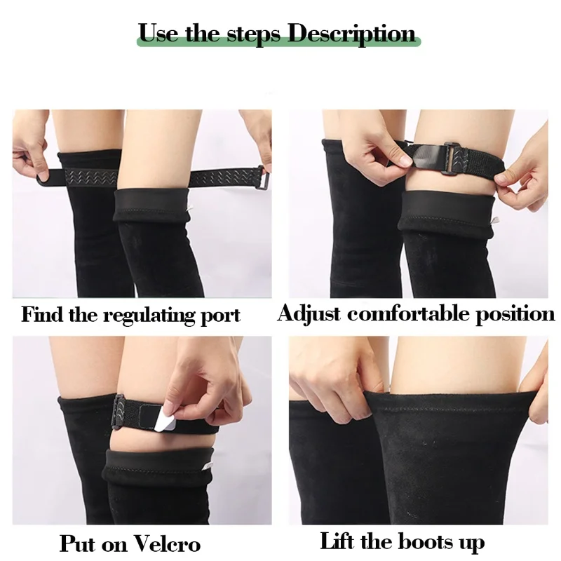 Nuova donna Nastro adesivo regolabile Lacci per scarpe Stivali Cintura antiscivolo Cintura elastica per scarpe Chiusura in pizzo con accessorio per cintura per stivale allentata