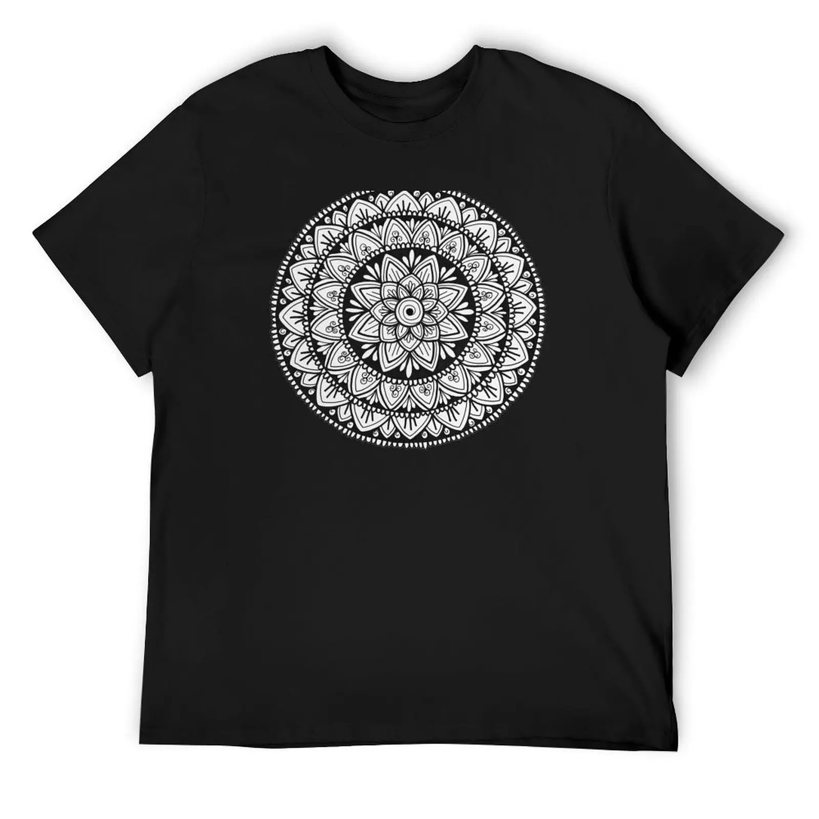 

Black and White Mandala #2 T-Shirt heavyweights blue archive summer tops for a boy fitted t shirts for men