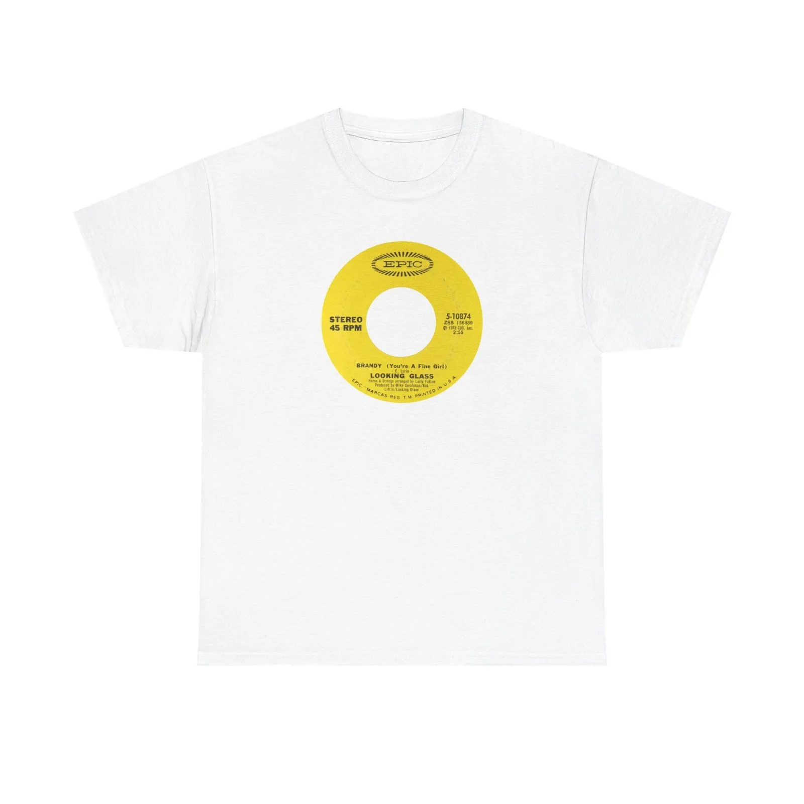 Brandy (You're a Fine Girl) Retro Vinyl Record Tee, Music Lover Gift, Vintage