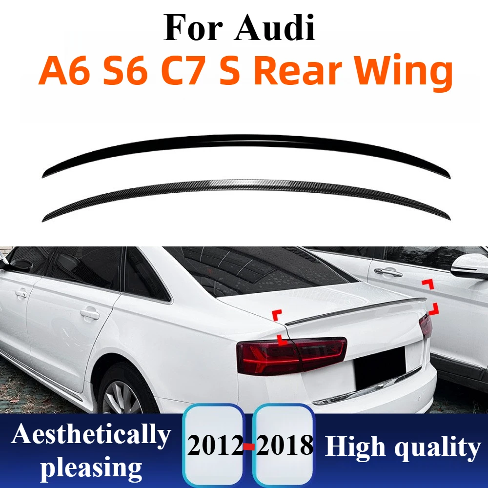 

For Audi A6 S6 C7 2012-2018 S-Line Style Rear Roof Spoiler Wing Diffuser Exterior Tuning Car Modification Upgrade Accessories