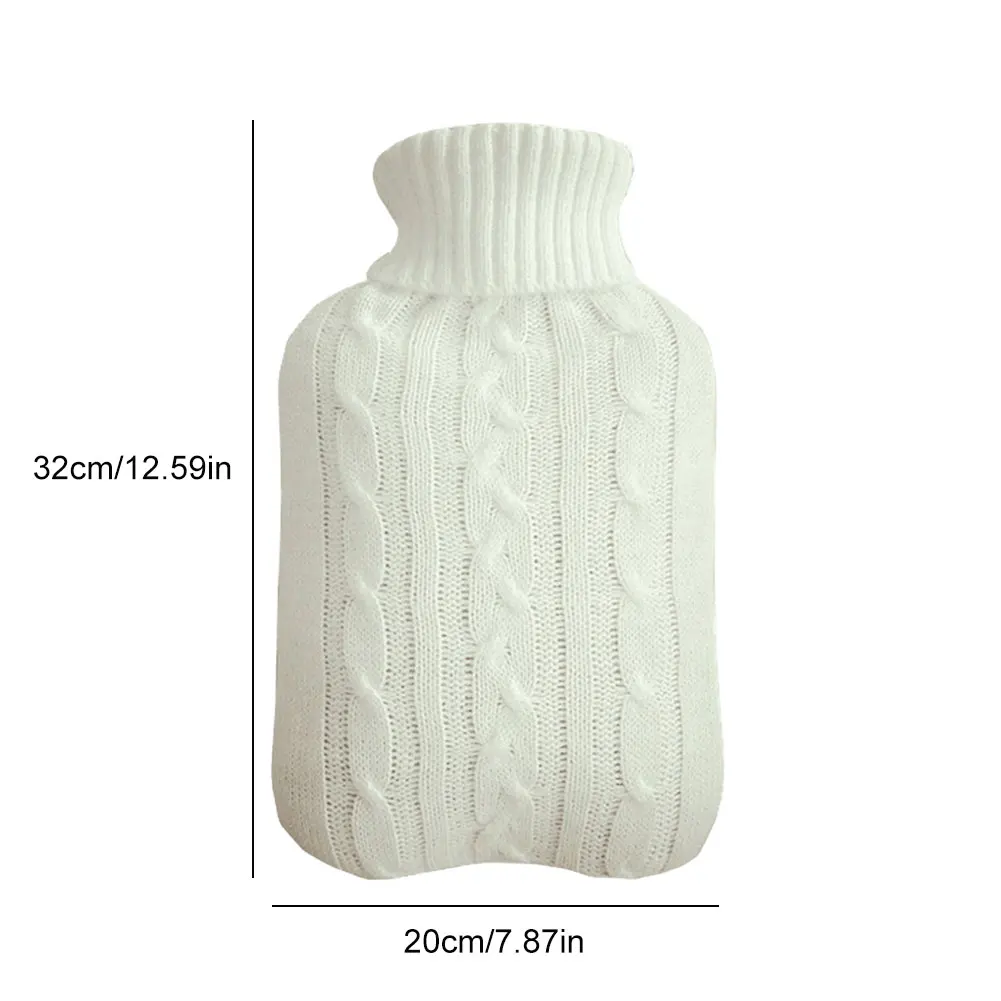 2000ml Large Hot Water Bag Electric Water Bag Hot Water Bottle Plush Hand Hot Pack Cover Reusable Big Hand Warmer Water Bottle