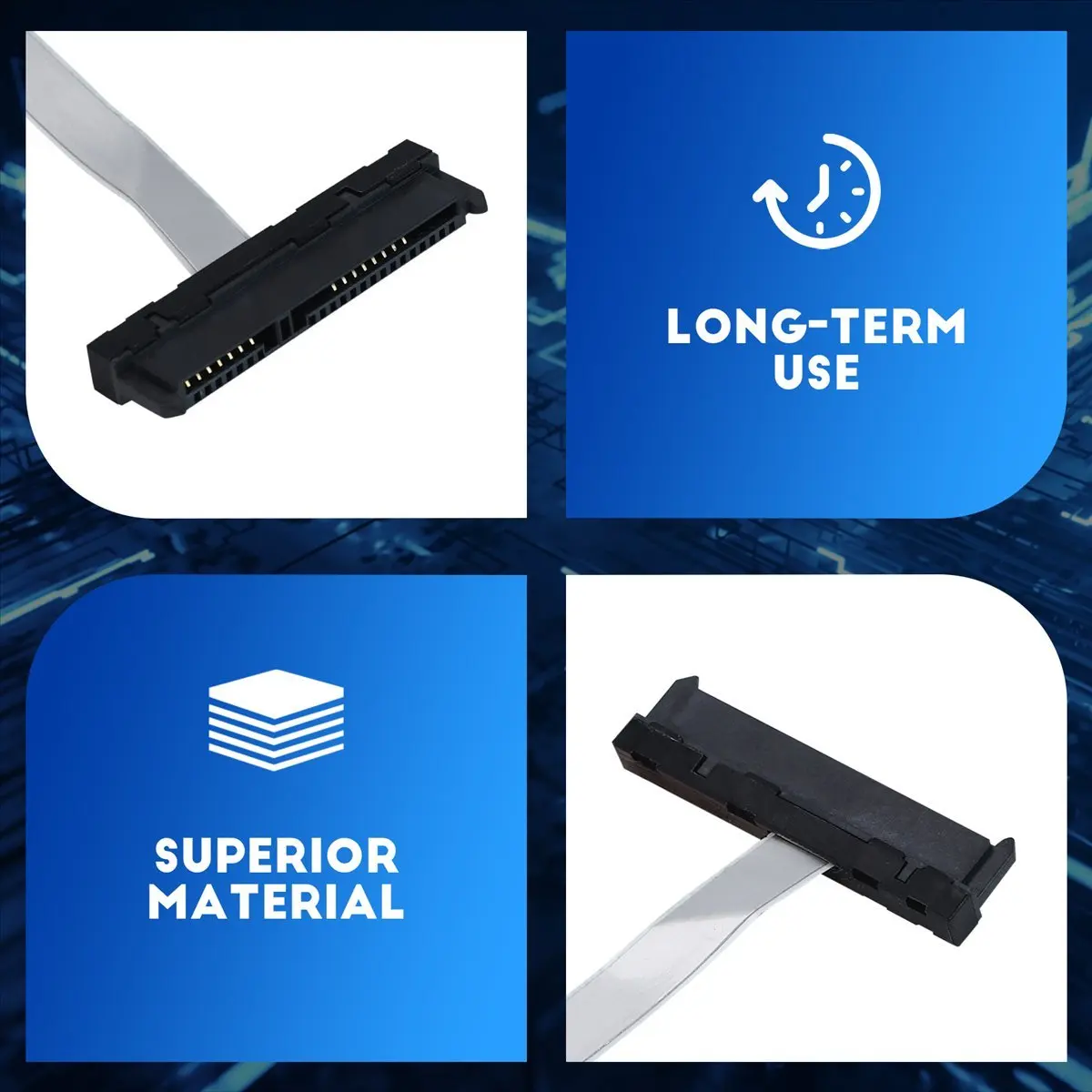 (DT37) Cable para Disco Duro de Laptop, Cable SATA HDD FFC, Conector de Cable para Disco Duro SSD para HP 15 Ab Pavilion
