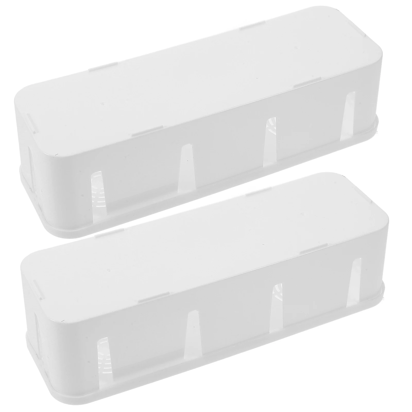 

2 pcs Cable Wire ganizer Durable Plastic Storage Charging Power Cord Storage Box Holder Ventilated Cable Winder Dustproof