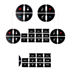 19-key Car AC Central Control Panel Button Decor Decal for Chevrolet GMC Avalanche Silverado Tahoe Sierra Car Interior Stickers