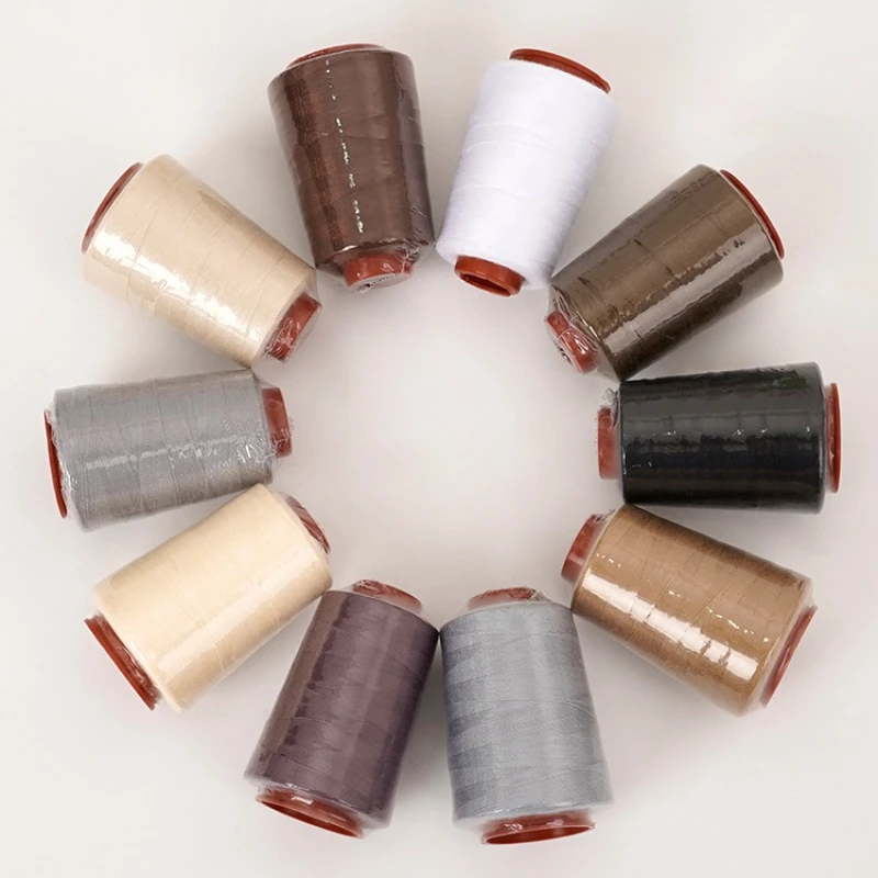 10 pezzi di filo per cucire di colore comune 800yds piccola bobina 402 filo di jeans in poliestere ad alta velocità per uso domestico/artigianato