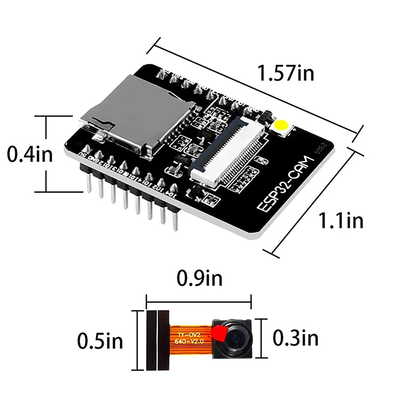 Ежедневная плата ESP32-CAM WiFi Bluetooth, 4 шт., ESP32-CAM-MB Micro-USB для последовательного порта CH340G с модулем камеры OV2640, 2 МП