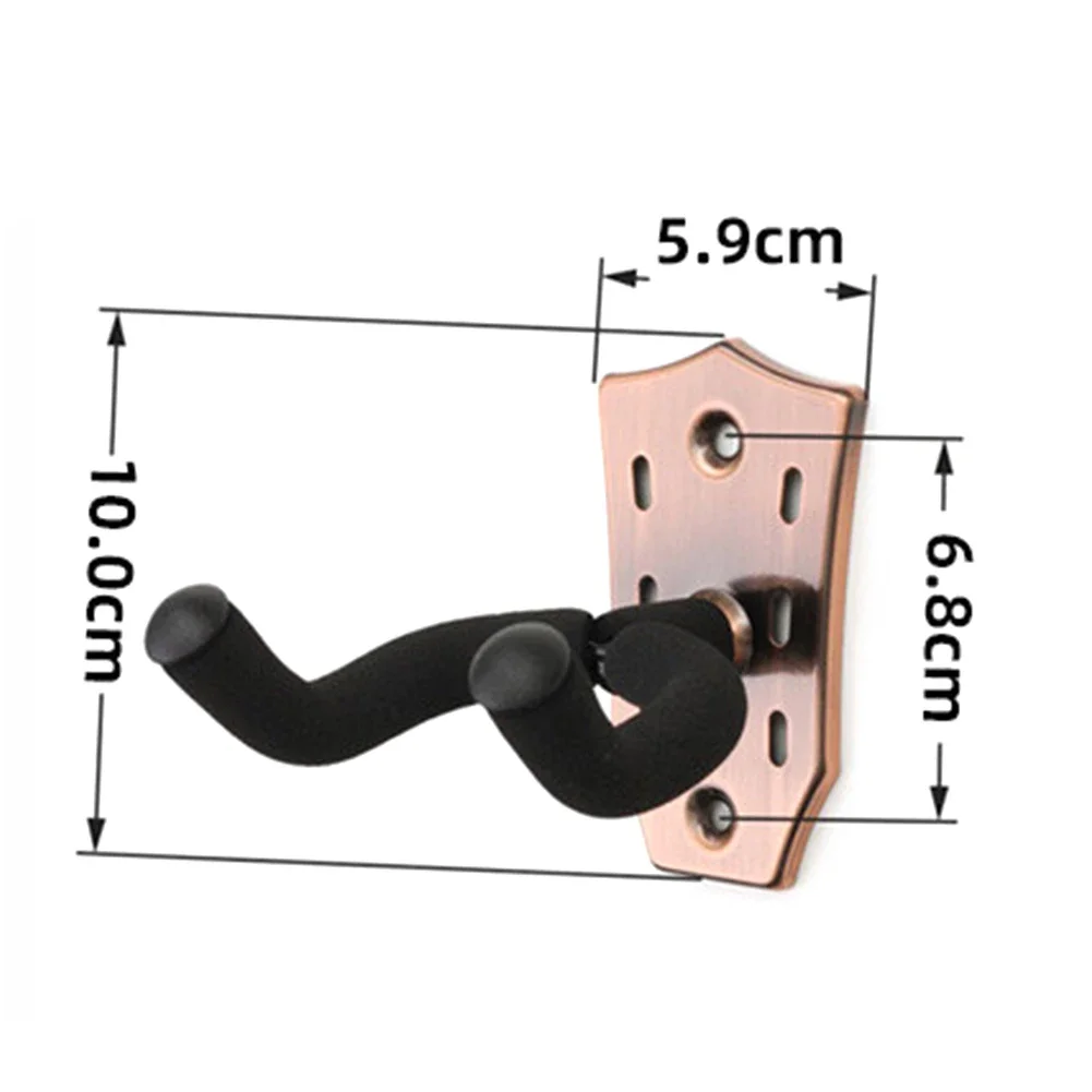 Guitar Holder Hook Metal Acoustic Guitar Hook Holder Stand Non-slip Guitar Hanger Wall Mount for Electric Guitar Bass Ukulele