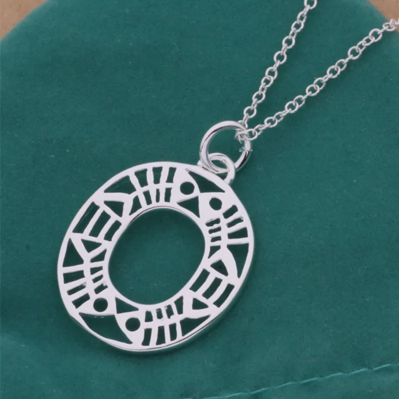 New 925 Sterling Silver Necklace Simplicity Pendant for Women Wedding Jewelry Luxury Fashion Style Engagement High Quality Gifts
