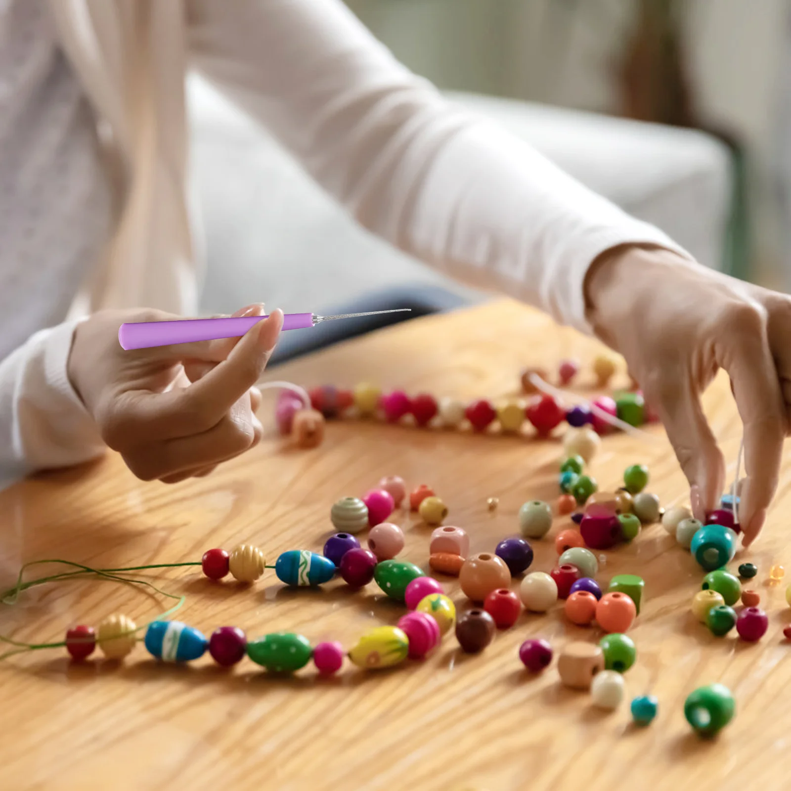 1 مجموعة/5 قطع حبة ثقب مخرطة إبرة طحن حبة التوسيع فتاحة الحفر الناخس تصفيح الحرفية عدد وأدوات (الأرجواني)