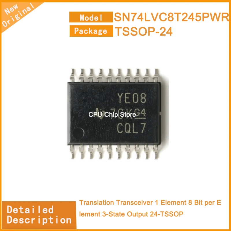 20Pcs/Lot New Original SN74LVC8T245PWR  SN74LVC8T245 Translation Transceiver 1 Element 8 Bit per Element 3-State Output 24-TSSOP