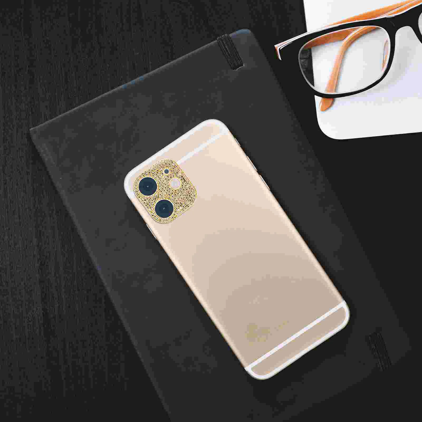 Cell Phone Screen Protector Flash Diamond Lens Film 12 Protectors Rear Camera Cover for