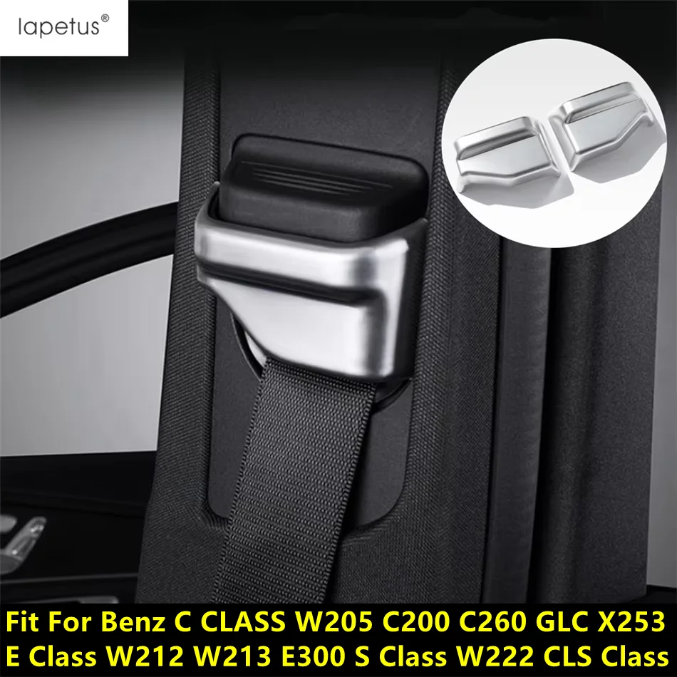 Car Safety Seat Belt Buckle Adjust Cover Trim For Benz C CLASS W205 C200 C260 GLC X253 E Class W212 W213 E300 S Class W222 CLS