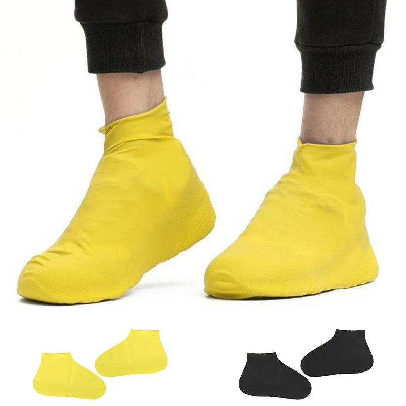 

1 Pair Waterproof Rain Shoe Covers Outdoor Latex Shoe Covers Rainproof Rainy Day Shoe Cover Anti-Fouling Walking Shoes Cover