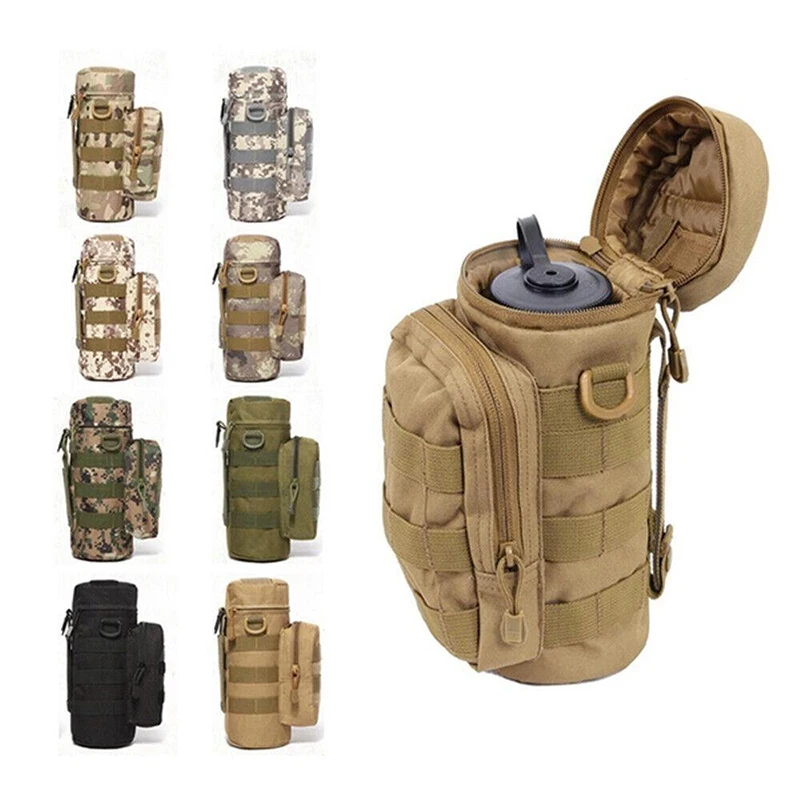 Traveling Tactical Water Bottle Bag Pouch Holder Outdoor Travel Camping Hiking Cycling Fishing Water Bottle Kettle Carrier
