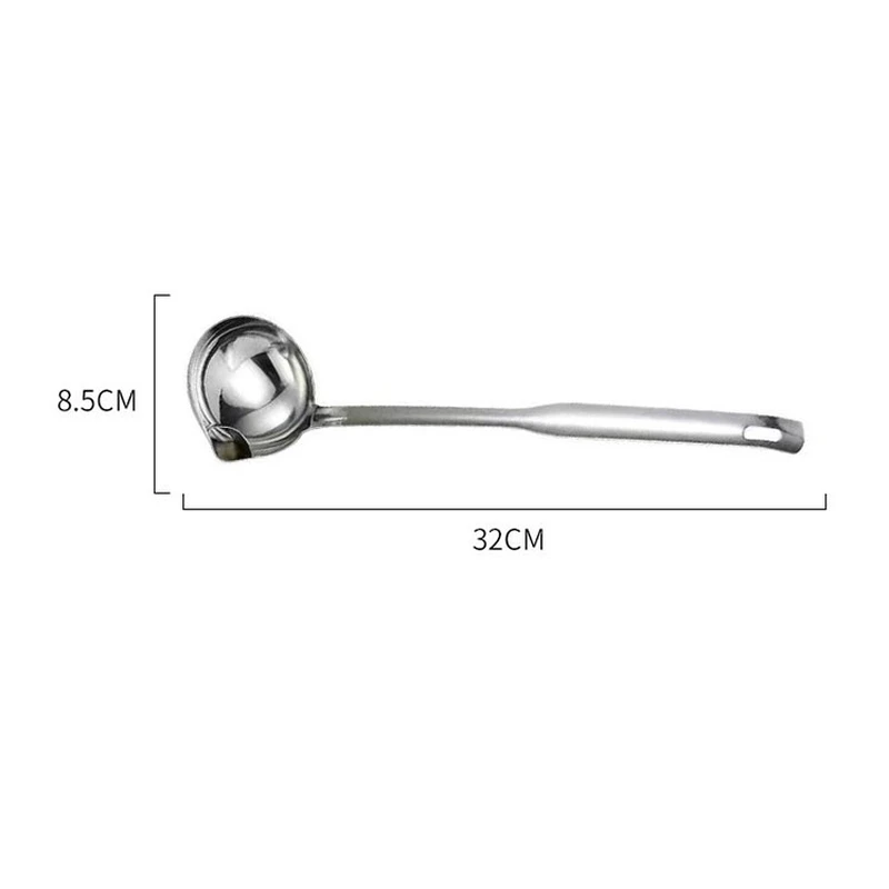 Oil Filter Spoon Stainless Steel Oil Separating Ladle Food Skimmer Strainer Spoon for Soup Hot Pot view 6