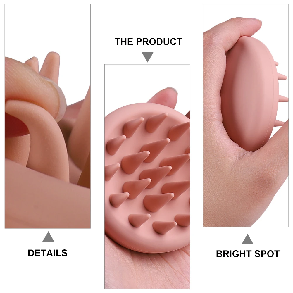 

3 шт., щетка для кожи головы, эргономичный силиконовый шампунь, массажный инструмент, удаление перхоти и семян, нежное для густых вьющихся волос, мытье головы