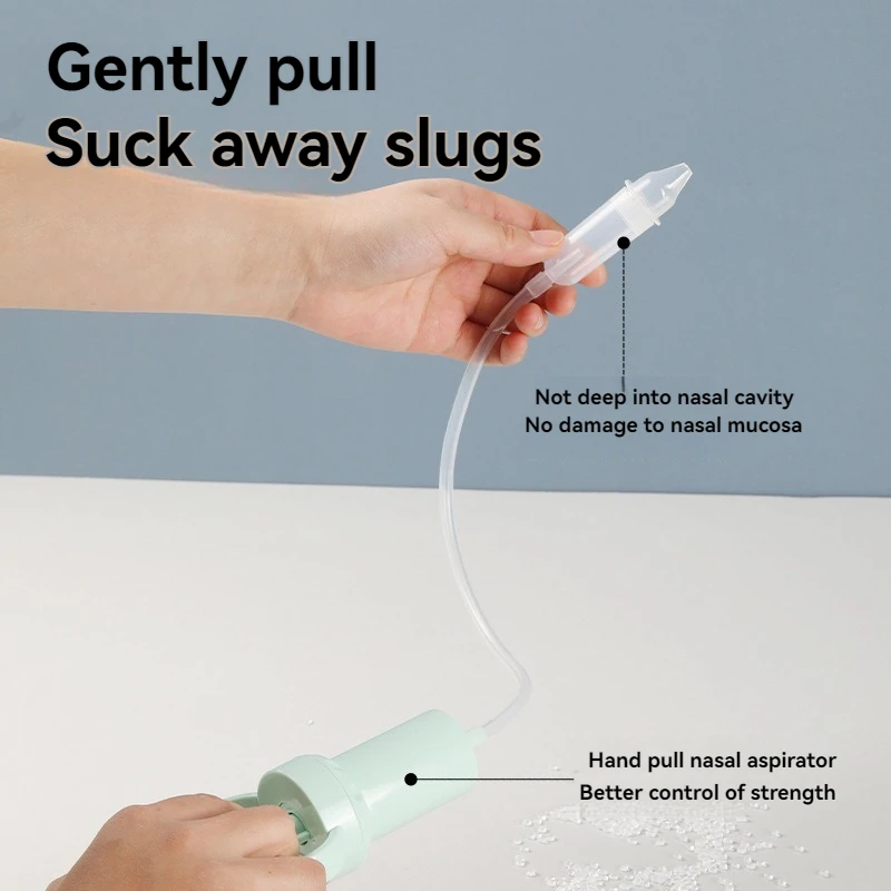 Powerful Hand Pump Baby Nasal Aspirator Safe And Comfortable Nose Cleaner for Newborns Toddlers Kids Mucus Remover view 4