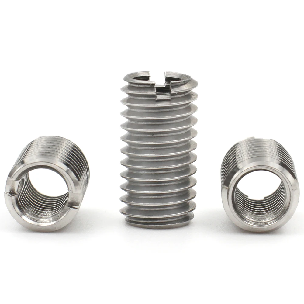 1/2/3/5/10 Stück M2-M12 Edelstahl Gewindeeinsatzadapter mit Innen- und Außengewinde, selbstschneidende Schraubenmuttern, Hülsen-Konvertermutter – Detail 4