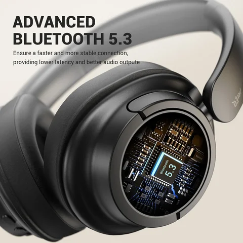 Oneodio SuperEQ V16 Wireless Headphones Bluetooth 5.3 Over Ear Headset With Mic Bass/Pop Mode Hi-Res Foldable Headphones 90H