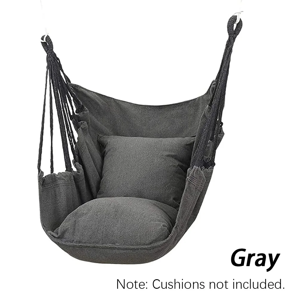 Portable Outdoor Camping Hammock Chair Canvas Swing Hanging Chair Leisure Lazy Rocking Chairs For Patio Garden Balcony Bedroom