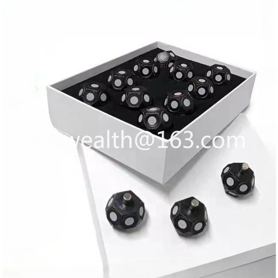 High Precision 6mm Reflective Marker Sphere Magnetic Polyhedral Dice Ball 3D Scanning for Handheld Laser Scanner