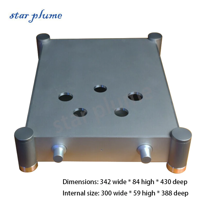 

342*84*430mm All Aluminum Power Amplifier Case Cylindrical Case Our 300B Vacuum Tube Amplifier Chassis Shell DIY Box