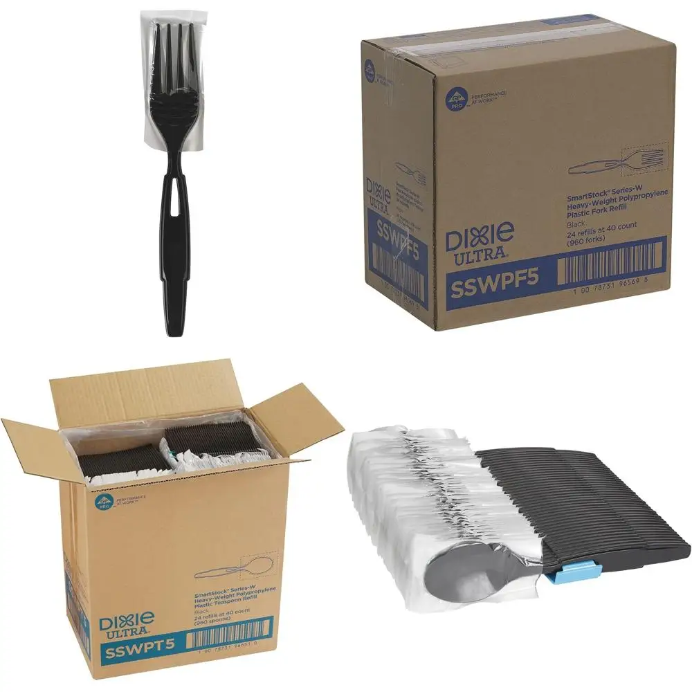

Heavy-Weight Disposable Cutlery Refill, SmartStock Style, Bulk Package for Catering and Events