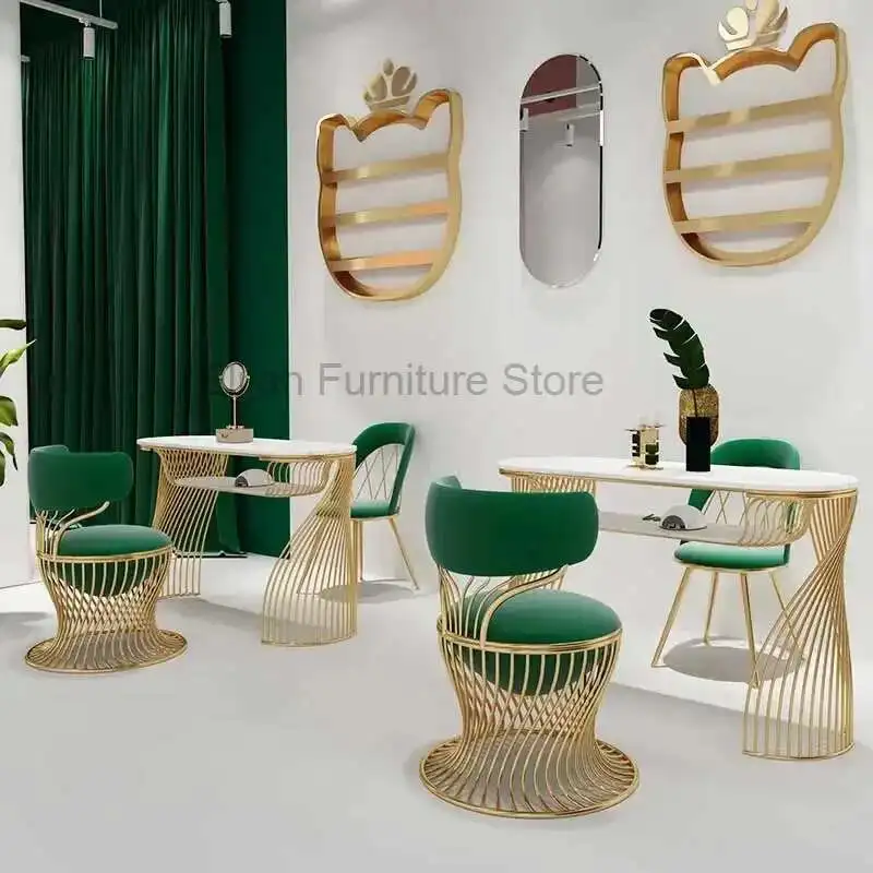 

Cleaner Professional Nail Table Luxury Modern Station Dressing Beauty Nail Table White Makeup Tavolo Manicure Salon Furniture