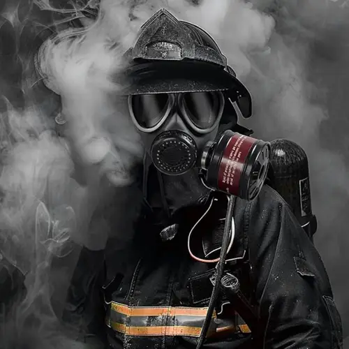 Imagen 2 del producto Máscara de gas de cara completa filtro respirador químico máscara autocebante protección contra la contaminación nuclear, máscara de gas tipo MF14/87