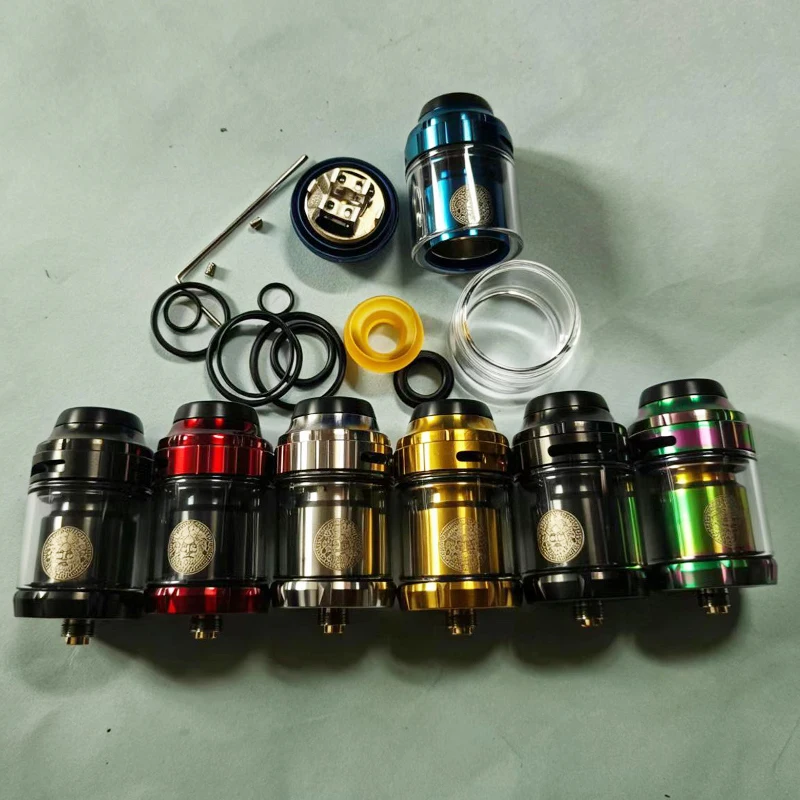 DIY Zeus X RTA 25mm 4.5ml Yeniden İnşa Edilebilir Tank 810 Delrin Damla Ucu Hava Akışı Sızdırmaz Çift Bobinli Dekoratif Yedek Parçalar