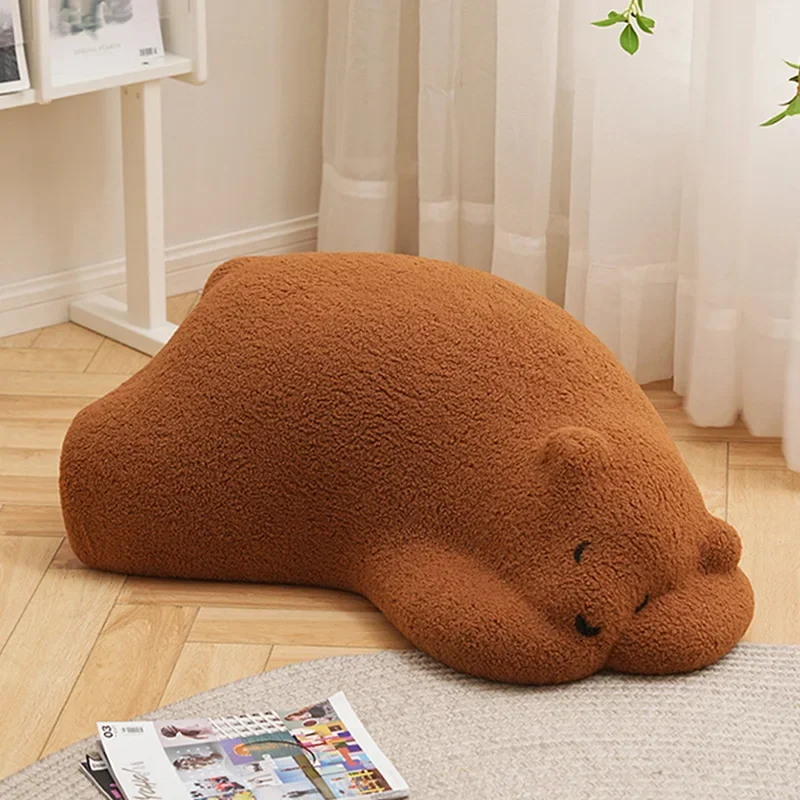 편안한 테디 벨벳 소파 귀여운 소녀 흰색 작은 북유럽 인간 소파 퍼프 게으른 바닥 muebles para salas modernos 홈 가구