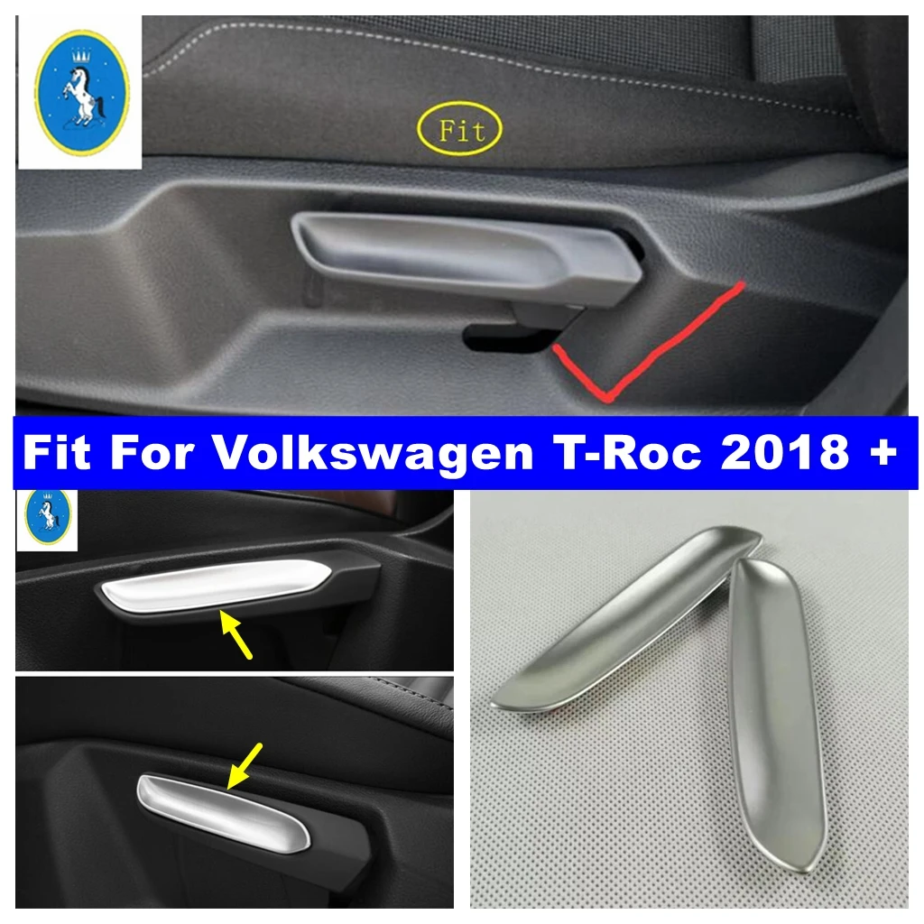 

Auto Seat Adjust Adjustment Backrest Handle Decor Panel Cover Trim For Volkswagen T-Roc T Roc 2018 - 2023 Interior Accessories