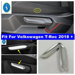 Auto Seat Adjust Adjustment Backrest Handle Decor Panel Cover Trim For Volkswagen T-Roc T Roc 2018 - 2023 Interior Accessories