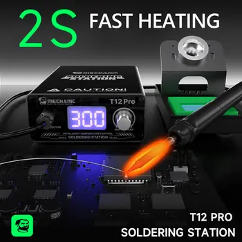 T12 75W digital lödkolvsstation, svetsstation med temperaturjusterbar mikrokontroller 8 best sales Mechanic t12 - №7