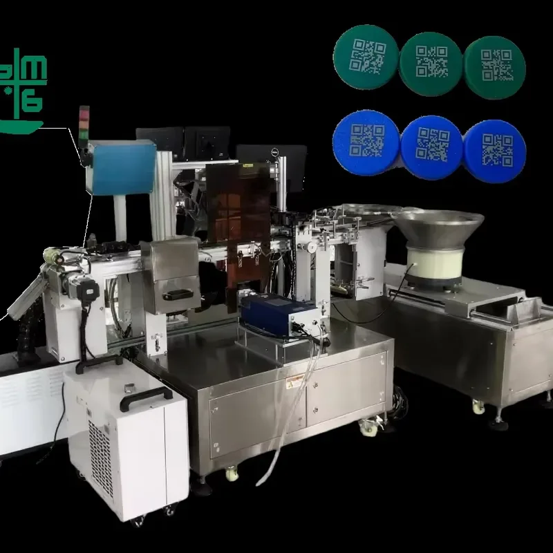 Automatic Feeder 10w Uv Marker Inspection Camera Conveyor Belt CAPS Expiry Date Marking Machine Machine Importer