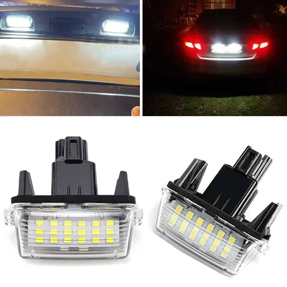 1/2 قطعة سيارة Led رقم الترخيص لوحة LED ضوء المصباح Canbus الأبيض لتويوتا يارس فيتز كامري كورولا بريوس C Ractis Verso S