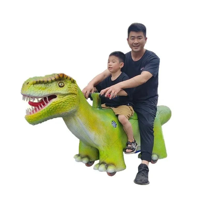 

Simulation dinosaur electric car, cycling car, square amusement car, shopping mall amusement equipment
