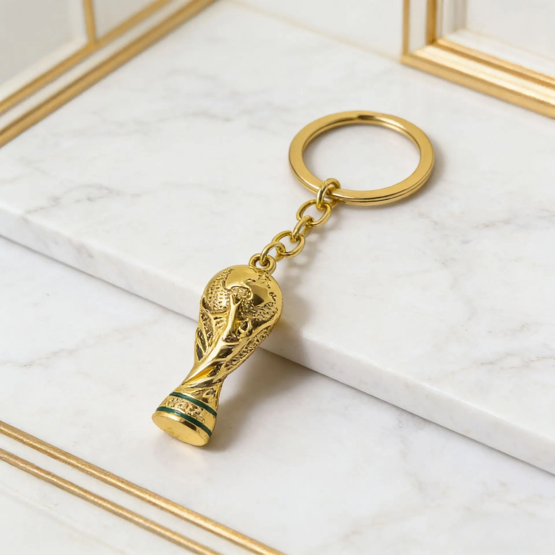 2026 FIFA World Cup Trophy Keychain Figurine Mascot Pendant Soccer Fan Souvenir Keychain Car Ornament Bag Charm Gift Collectible view 4