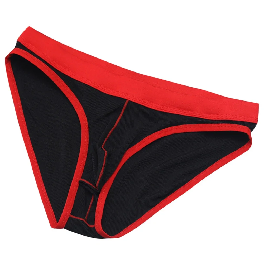 

Bikini Set Mens Sexy Briefs Penis Pouch Underwear Male Soft Panties Ribbed Underpants Comfortable Lingerie Low Waist Trunks Kni