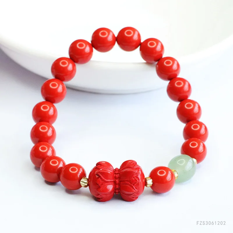 

Браслет из киновари, браслет из киновари из красного песка, бантильские украшения.